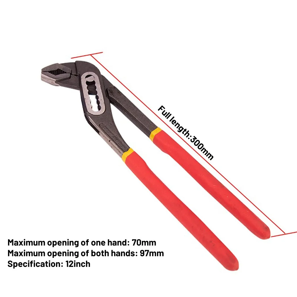 

8/10/12Inch Water Pump Pliers Quick-release Plumbing Plier Straight Jaw Groove Joint Plier Diagonal Plier Flat Plier Pipe Repair