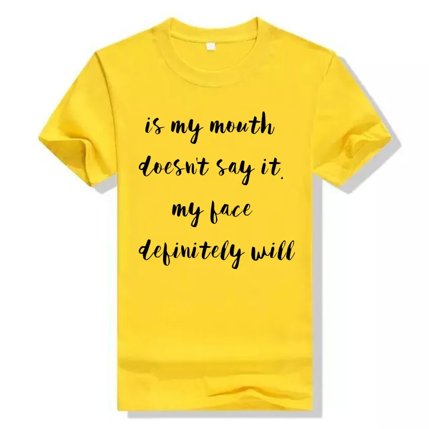BTFCL забавная футболка с принтом IS MY MOUTH DOESN'T SAY IT женская и мужская летняя