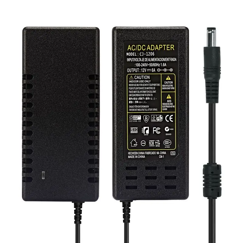 Драйвер для светодиодной ленты 12 В 6 А трансформатор переменного тока 110 220 в