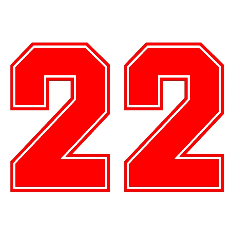 

Car Stickers Decor Motorcycle Decals Numbers 22 Funny Decorative Accessories Creative Sunscreen Waterproof PVC,