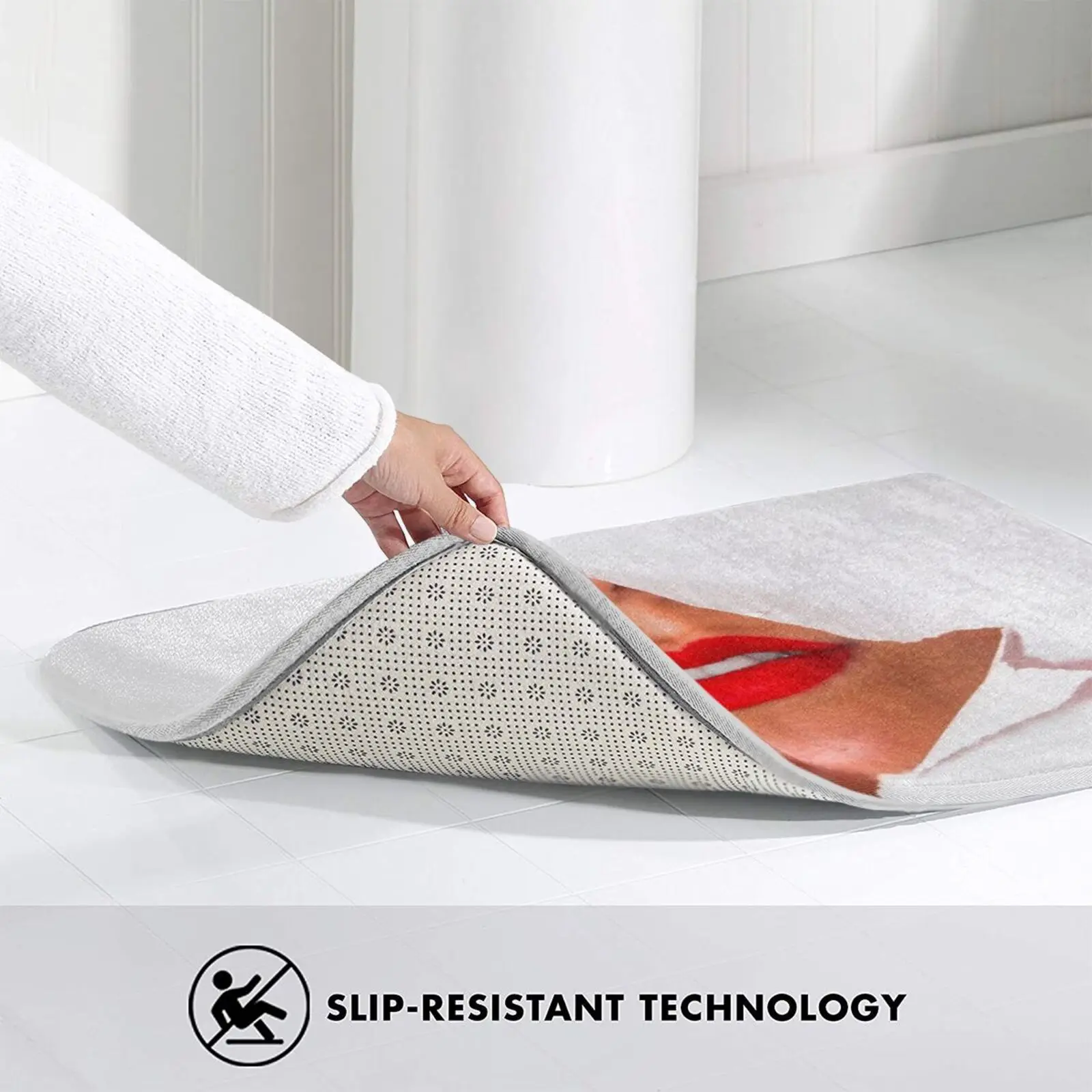 В сексуальный рот коврик ковер анти скольжение Спальня входная дверь красные