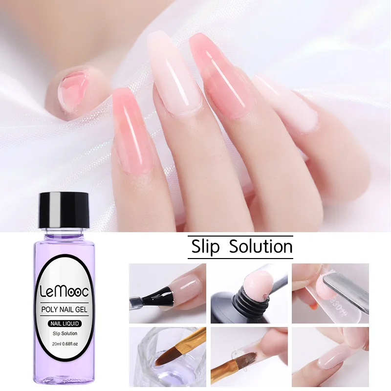 

1pc 20ml Poly Polish Gel Liquid Slip Solution Quick Builder Gel Nails Permanent Clear Acrylic Nail Art Extension Gel