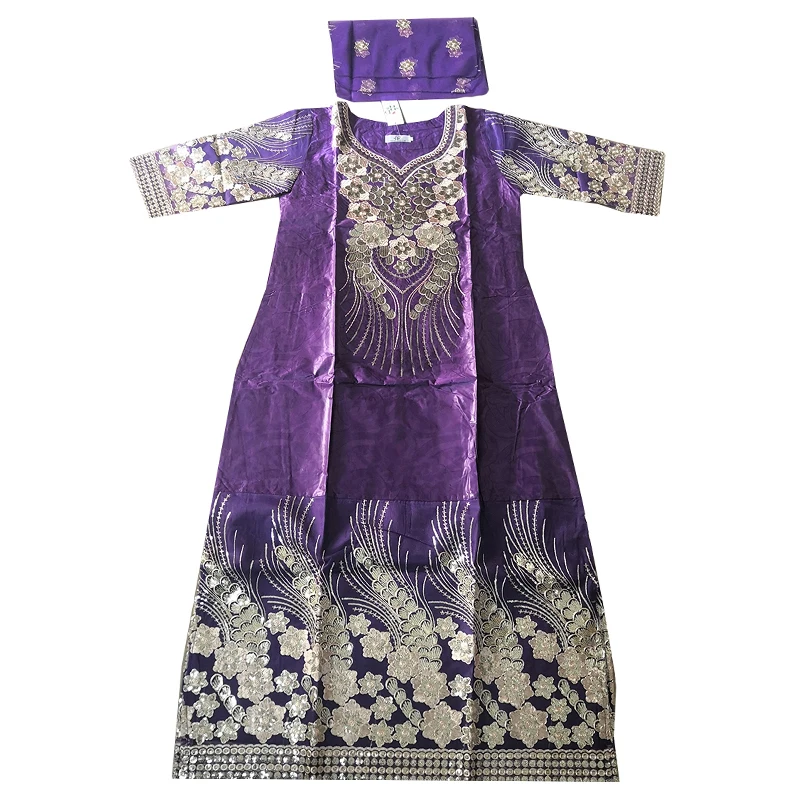 MD African Outfits For Women Plus Size Bazin Riche Dresses Dashiki Long Dress With Head wrap Traditional South Africa Wears |