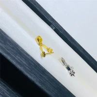 diy accessories 18k gold button accessories button 18k pendant button melon seed buckle jade jade crystal clip buckle