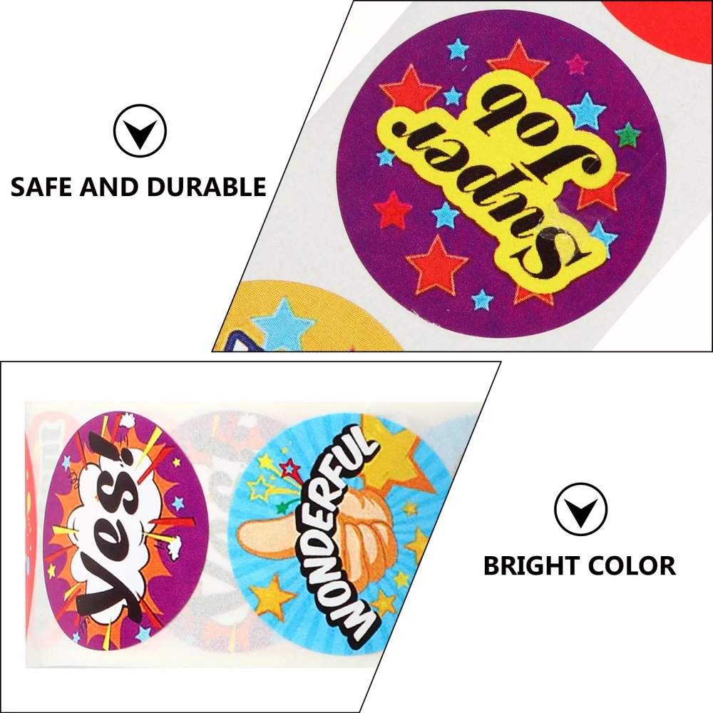 

6 Rolls Reward Stickers School Stickers Motivational Decals for Kids Children