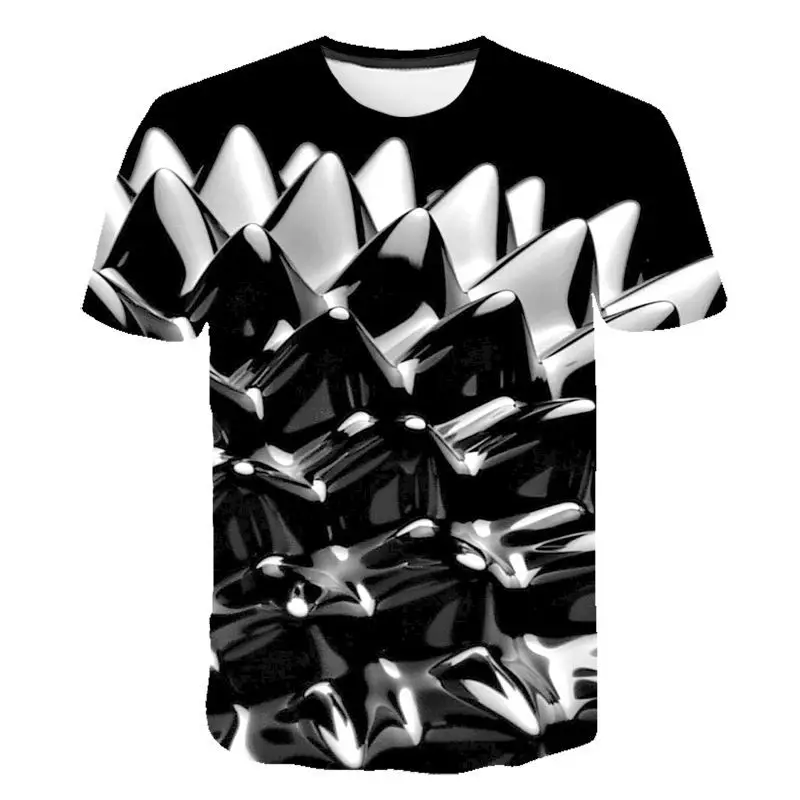 Мужская и женская футболка на весну лето технологичные модные футболки с 3D