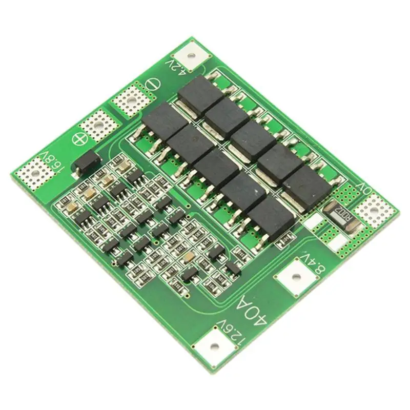 Плата защиты PCB 40A литий ионная батарея 18650 плата BMS с балансиром для двигателя