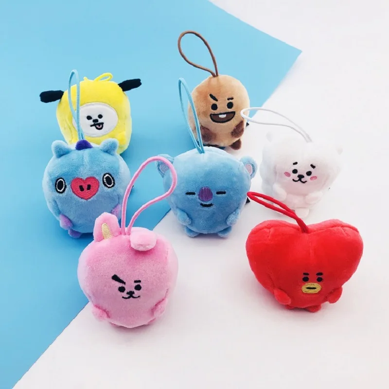 

2HQBTS Mini Plush Doll Pendant Cute Keychain Bag Accessories Doll Peripheral
