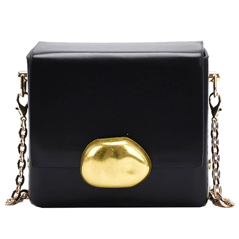

New Mini Small Square bag 2021 Fashion New Quality PU Leather Women's Handbag Puese Simple Style Chain Shoulder Messenger Bags