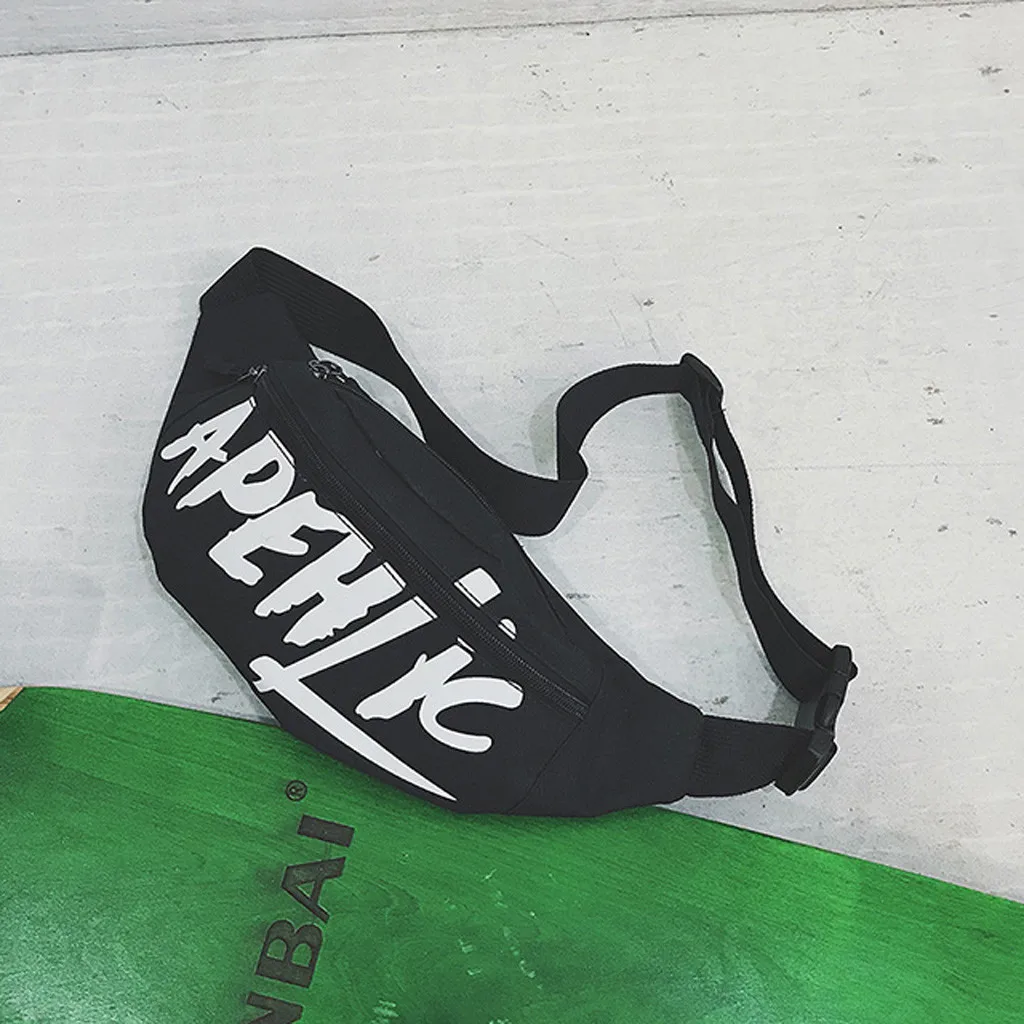 Женская поясная сумка с буквенным принтом дорожная на бретельках уличная 2020 для