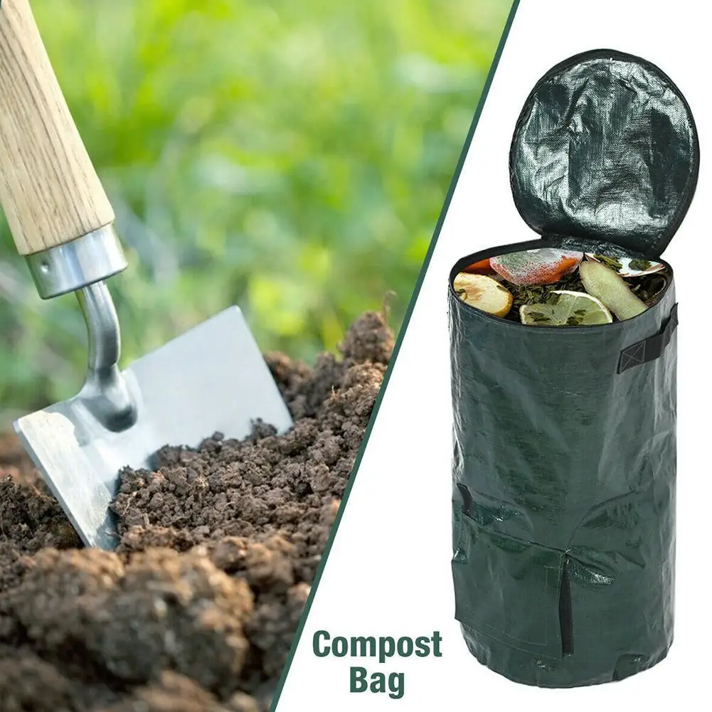 

2022 New Collapsible Garden Yard Compost Bag with Lid Organic Ferment Waste Composter