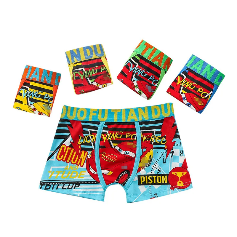 3 шт. Детские хлопковые трусы-боксеры с принтом Человек-паук |