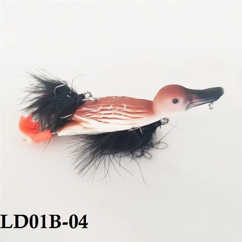 LUTAC Floating Duck Lure 105mm 29g LD01B Feather Tail Treble HooK Sea Bass Artificial Hard Plastic Simulated Bait