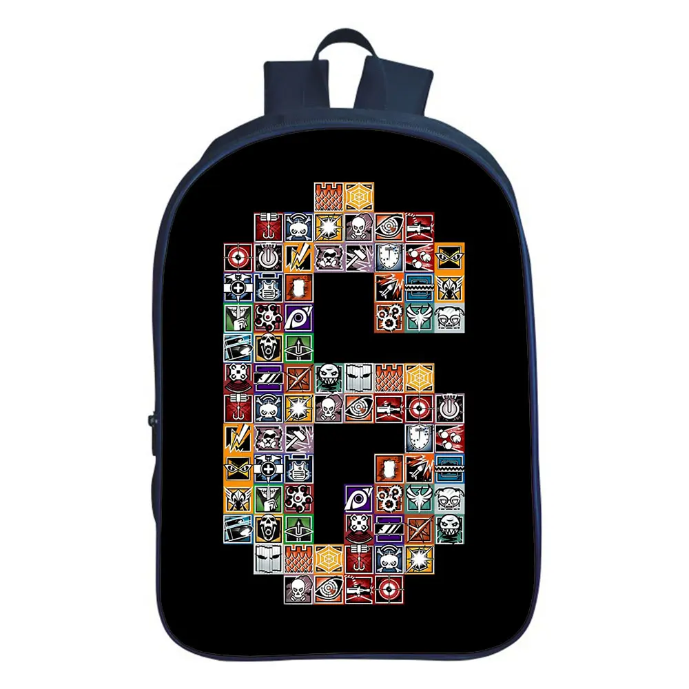 

Rainbow Six Siege Backpack Boy Girl School Bags Game Bookbag Men Rucksack Fashion Large-capacity Double-layer Backpack Mochila