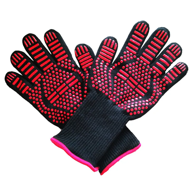 Перчатки для гриля барбекю термостойкие рукавицы защищают до 1472 °F силиконовые