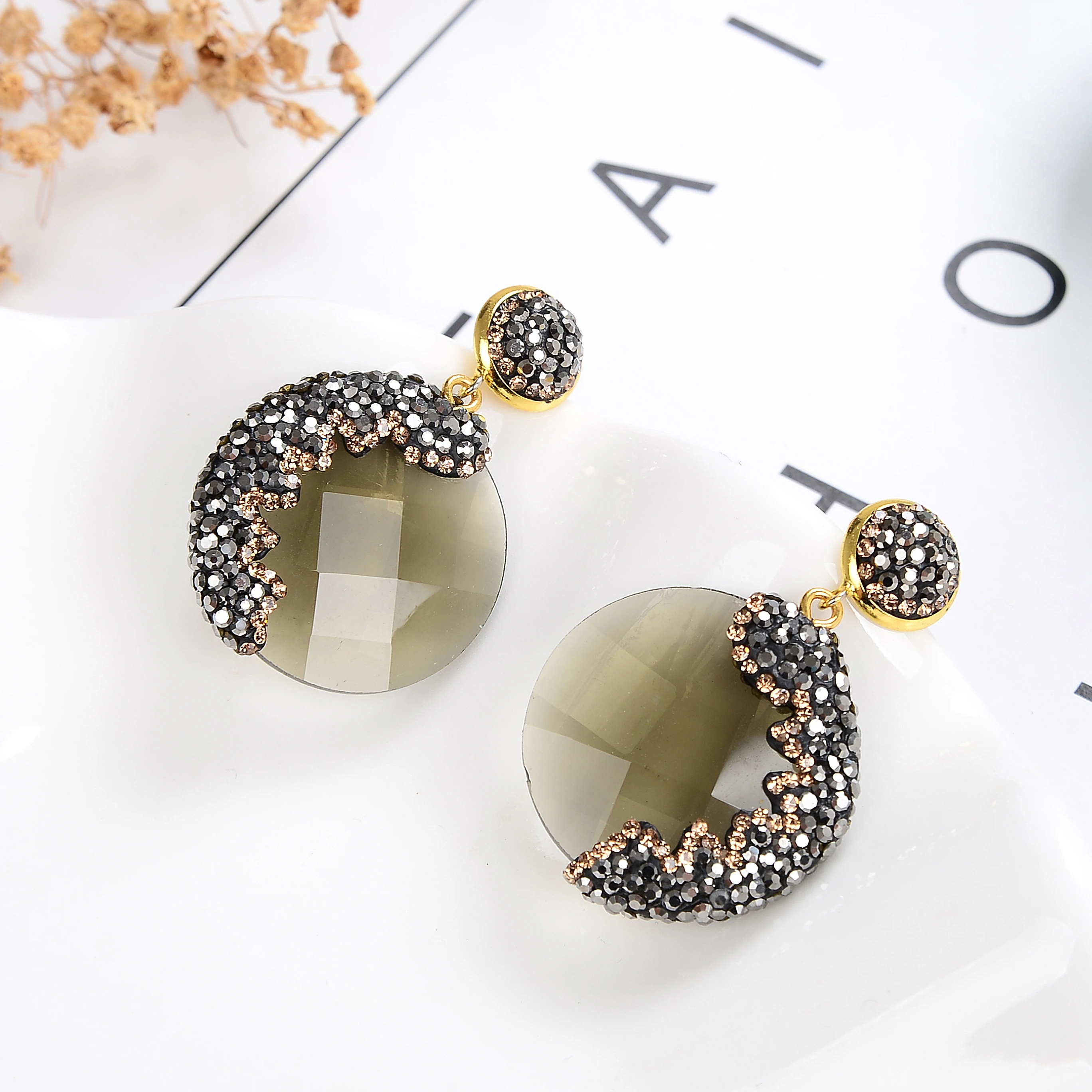 Рождество 2020 модные ювелирные изделия блестящие стразы круглые классические