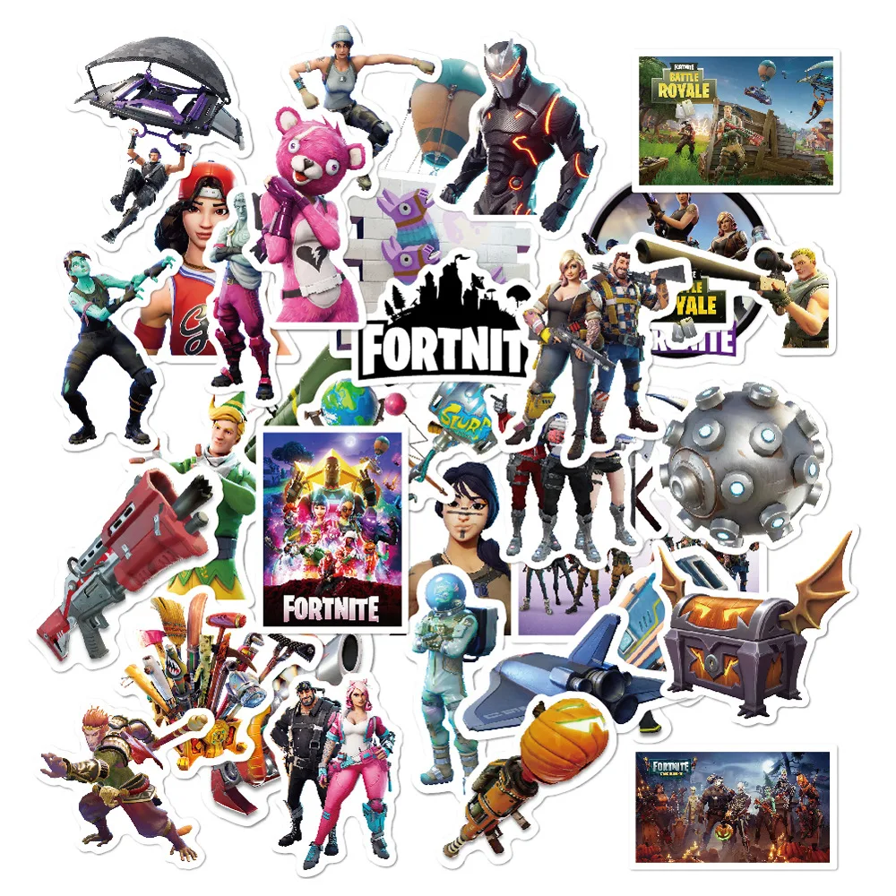 104 шт./компл. не повторяющийся стикер Fortnite набор игрушек игра Дорожный
