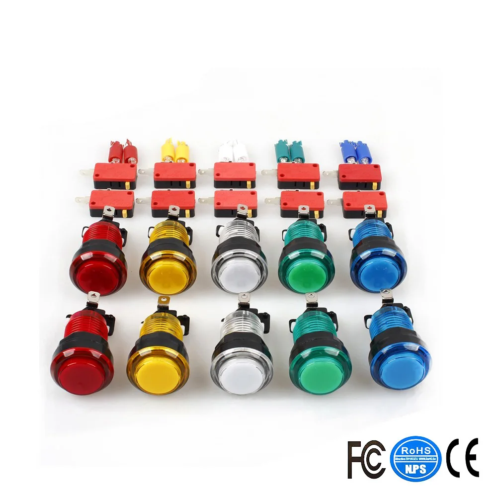 Набор запасных частей для аркадных игр DIY светодиодный USB энкодер ПК 2/4/8 джойстик