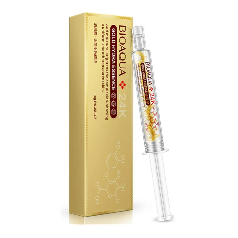 24K золото Гиалуроновая кислота жидкий уход за кожей бренд увлажнение против