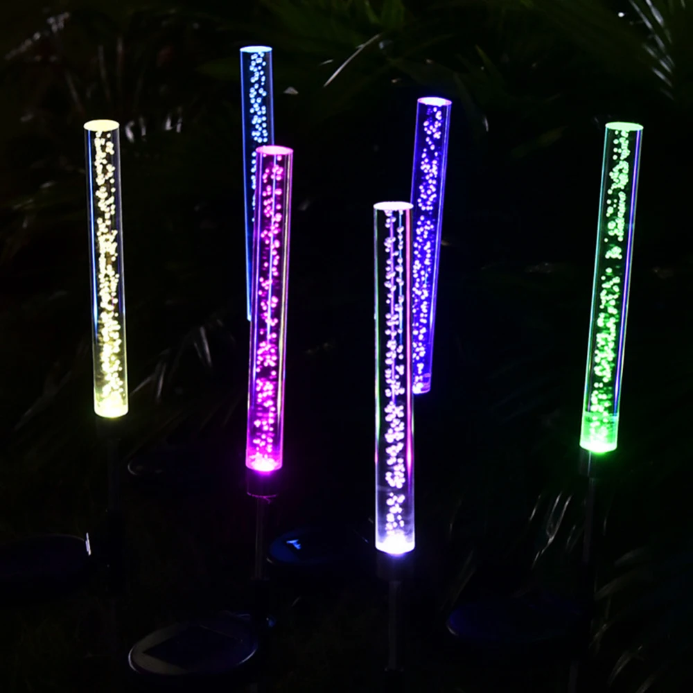 2 шт. Пузырьковые солнечные светильники садовые на солнечной батарее красочные