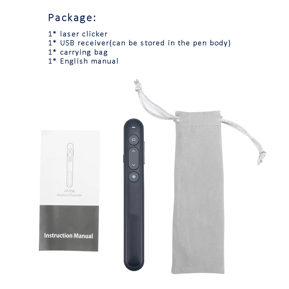 2021 Беспроводная лазерная указка 2 4 ГГц откидная ручка для презентаций с пультом