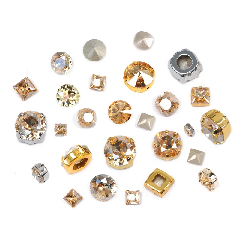 CTPA3bI с украшением в виде кристаллов золотые тени пришить стразы s когтями Pointback