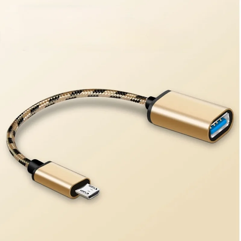 

OTG Data Cable 3C Digital Box Micro USB Android Phone Nylon Braided Aluminum Alloy OTG Adapter Cable