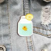 cartoon lemonade lapel pins for backpacks acrylic large brooch vintage badges jewelry gift bag clothes accessories