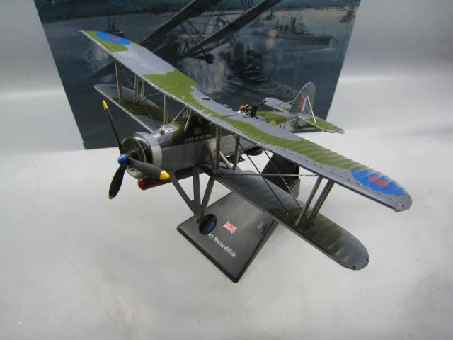 

1:72 World War WWII England British Army Torpedo Attack Swordfish Biplane Air Force Fighter Classic Aircraft Airplane Model show