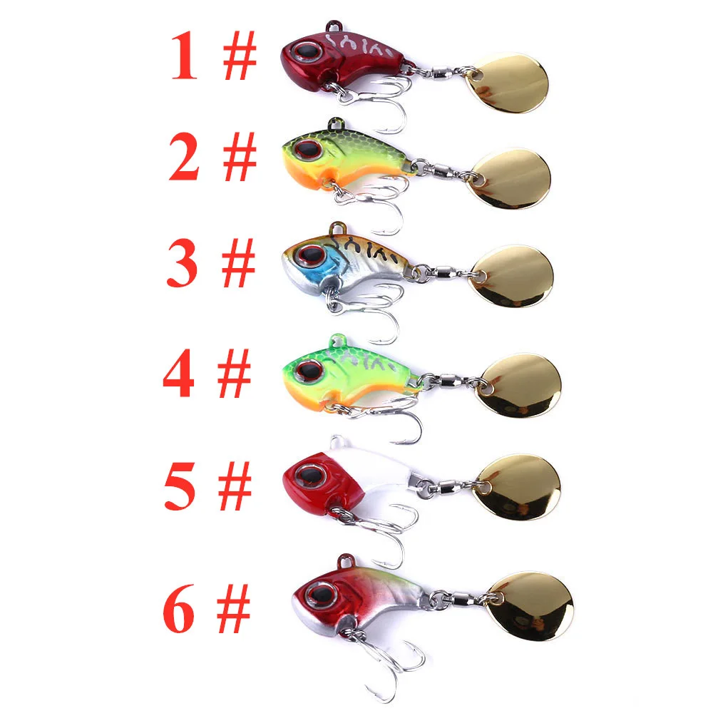 1Pcs 9g/16g Metal Mini VIB Spoon Spin Sequin Lure Tackle Pin Hard Bait Crankbait Vibration Spinner Sinking Fishing Set | Спорт и