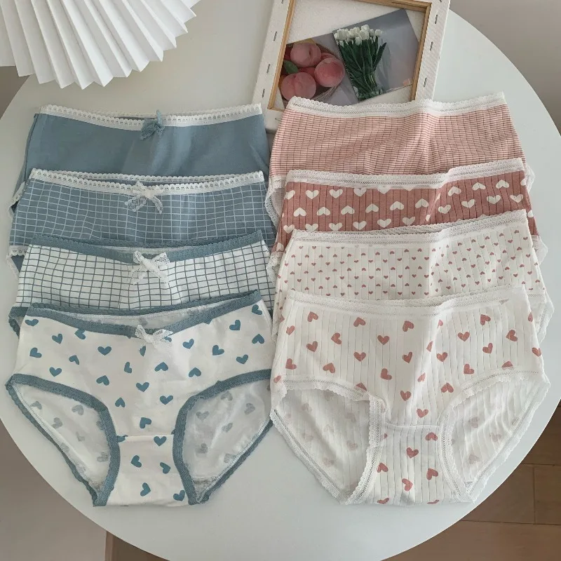 Нижнее белье для девочек женские милые симпатичные трусики в японском стиле с