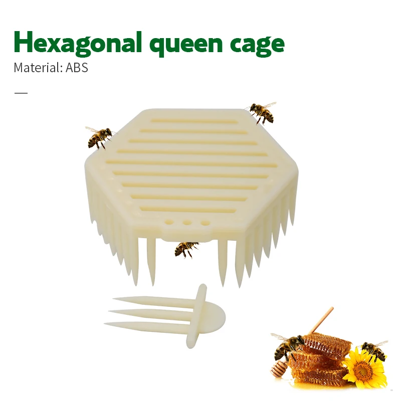 2PCS Beekeeping Tool Bee Queen Cage Bees Catcher Apiculture Equipment Tools Plastic Hexagonal Supplies 1pcs | Дом и сад