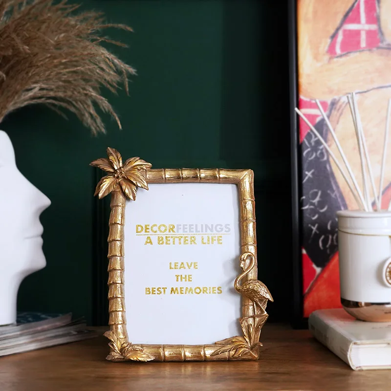 

Modern Simple Luxury Photo Frame Nordic European Photo Frame Ornament Party Square Art Quadros Decorativos Home Decor BK50XK