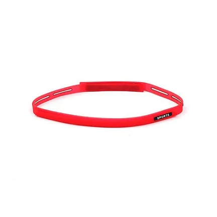 Красный Силиконовая направляющая Налобная повязка sweatband эластичные повязки на голову наружные спортивные наушники спортивная повязка силиконовая направляющая пот голова - Цвет: Красный