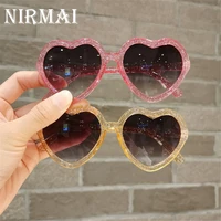 new heart kids sunglasses children retro cute cartoon pink sun glasses frame girls boys baby eyeglasses fashion uv400 eyewear
