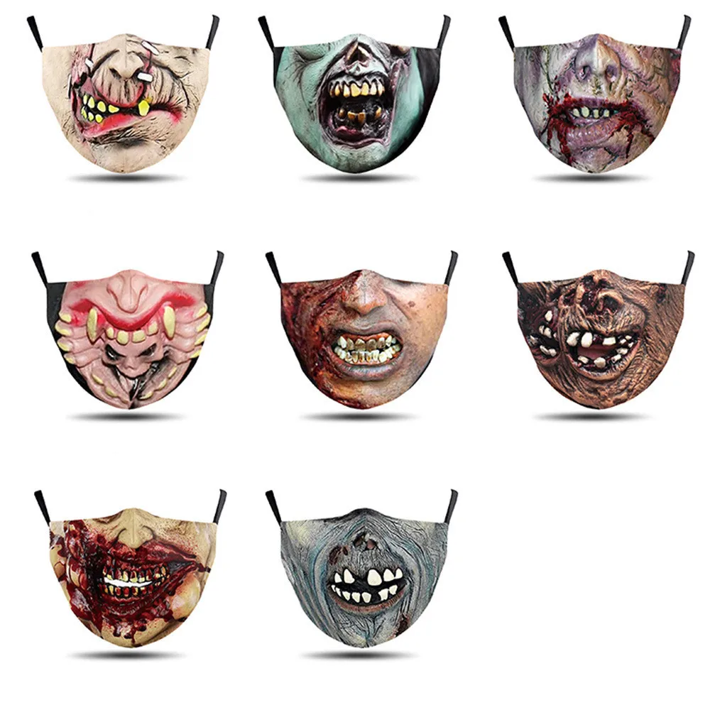 

Halloween Funny Mask Horror Mask Denture Mask Cosplay Face Mask Dustproof Washable Masks Prop Party