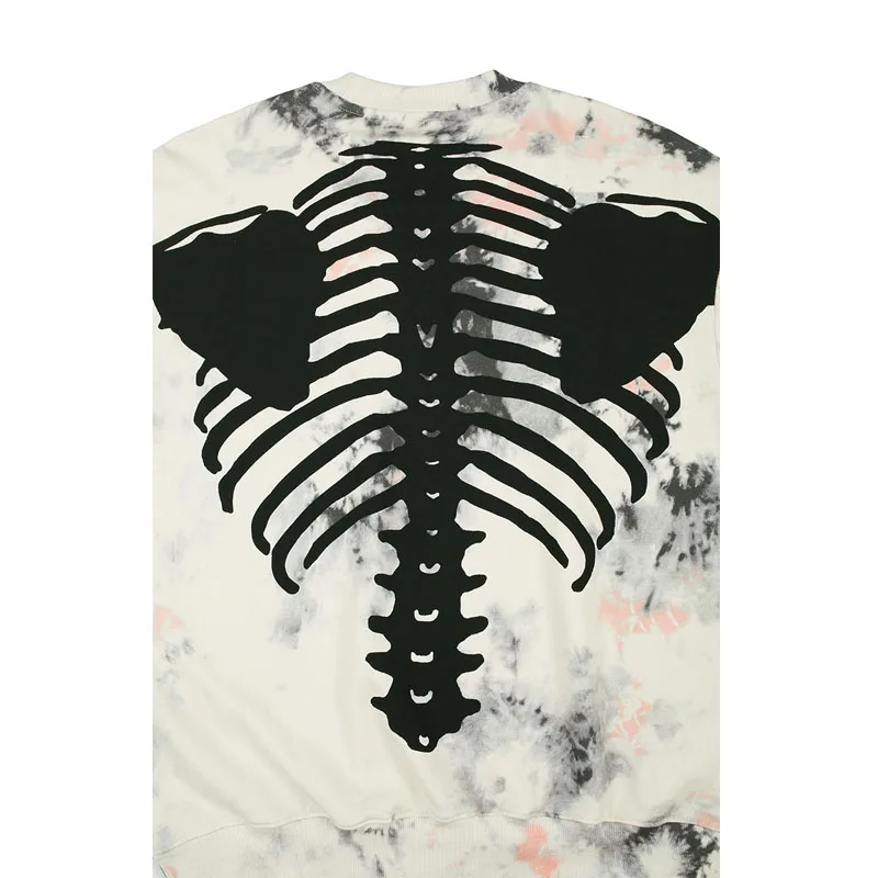

KAPITAL Tie Dye Skeleton Bone Printing Sweatshirts Men Women High Quality Autumn Winter KAPITAL Pullover