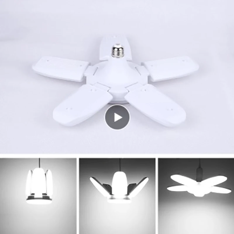 

3800LM Garage Lights 38W Deformable Led Ceiling With 4 Ajustable Panels Shop Bright Daylight LED Bulbs Life Indoor Lighting