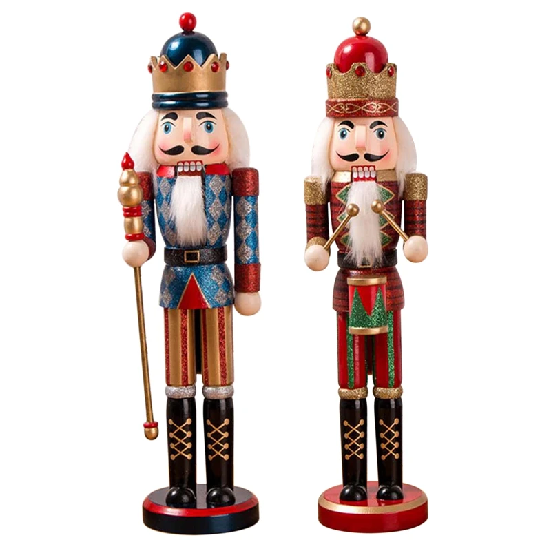 

38CM Nutcracker Painted Nutcracker Puppet Christmas Tree Pendant Puppet Toy Birthday Christmas Gift