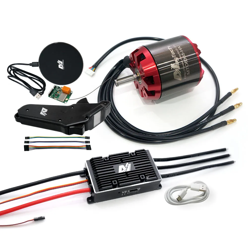 Maytech MTSKR1905WF пульт дистанционного управления и supercase200A ESC на основе VESC6 6355 6365 мотор