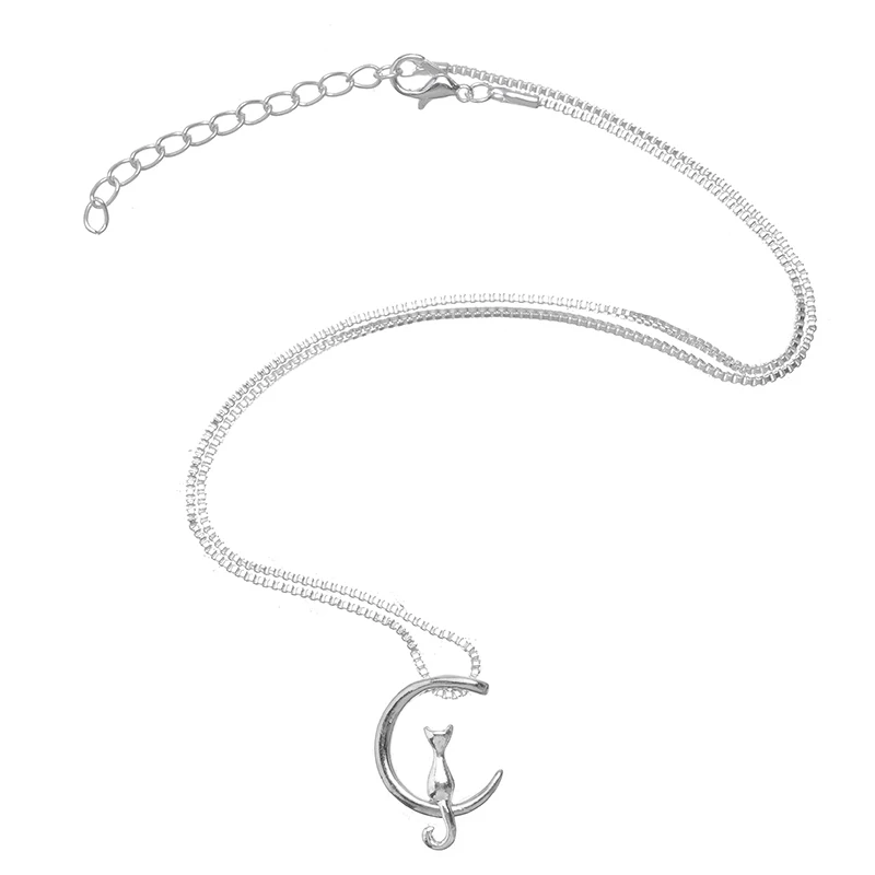 Очаровательное ожерелье цепочка с милыми животными подвеской в виде кота Sainio на