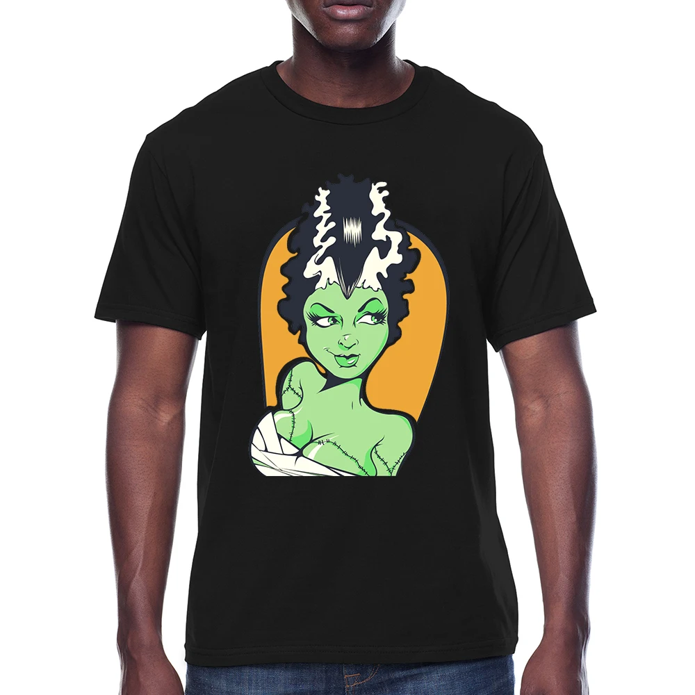 

Bride of Frankenstein Graphic Summer Harajuku T-shirt Men Hip Hop Streetwear Cool T-shirt Nice Anime Cats T-shirt Top Tees male