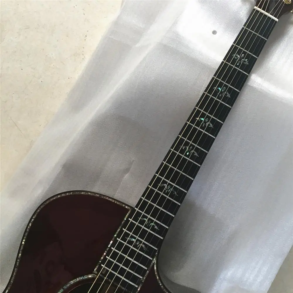 

Sunburst Solid Spruce Top Chaylor 914 Acoustic Guitar,Abalone Ebony Fingerboard Guitar With Arm rest,Free Shipping