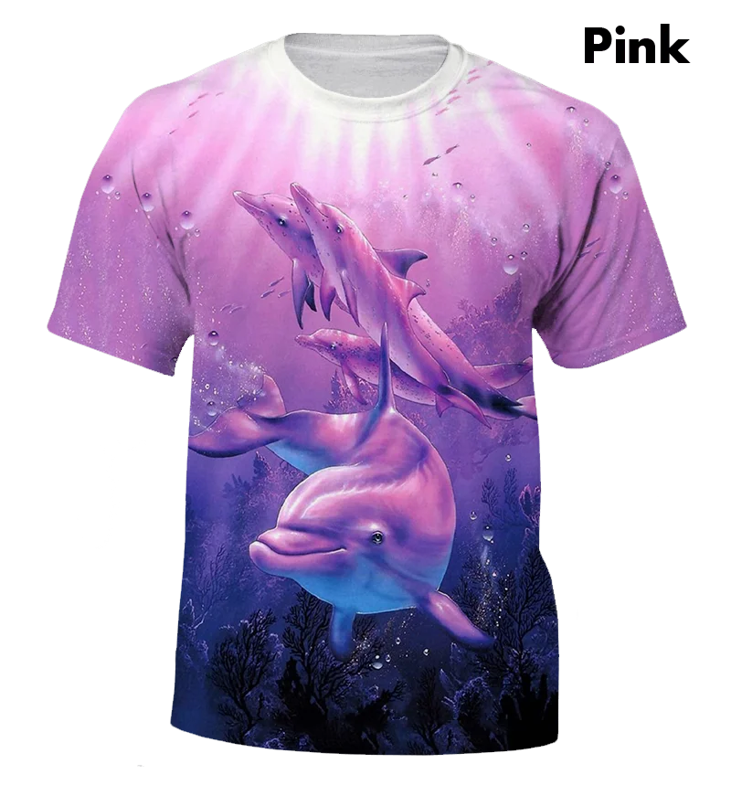 

Summer leisure and cool Moon dolphin new high-quality T-shirt (the best gift)