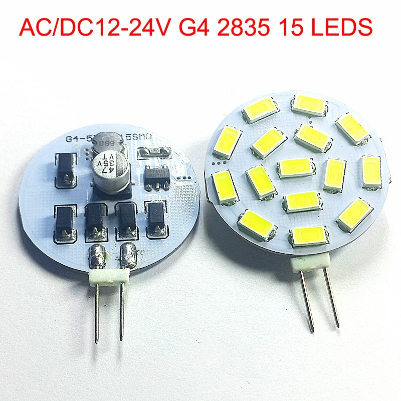 

10pcs AC DC12V 24V G4 LED Bulb Mini LED Spotlight 2835 15 leds 3w G4 Corn Light Chandelier Crystal Light Replace 30w Halogen