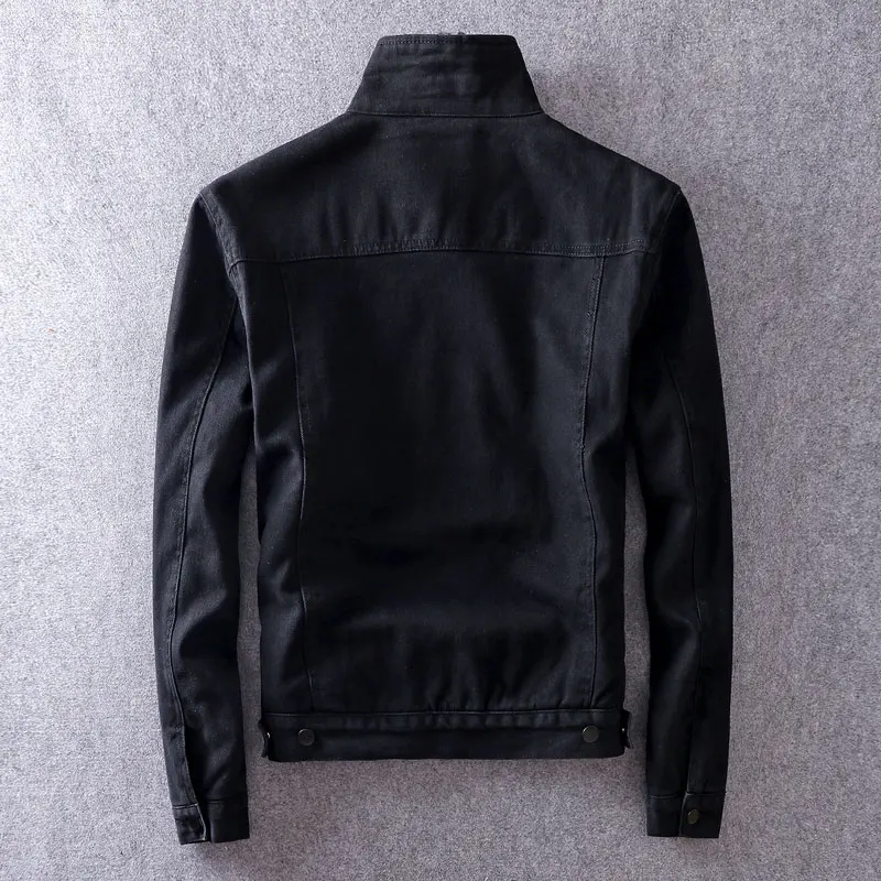 Модная мужская куртка в британском стиле черная Высококачественная Толстая