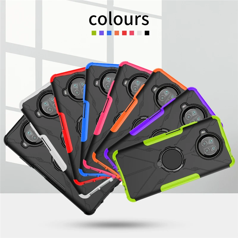 For Xiaomi Mi 10i 5G Case Mi 10i Cover Magnet Ring KickStand Heavy Duty Armor Shockproof Phone Bumper For Xiaomi Mi 10i 5G Case