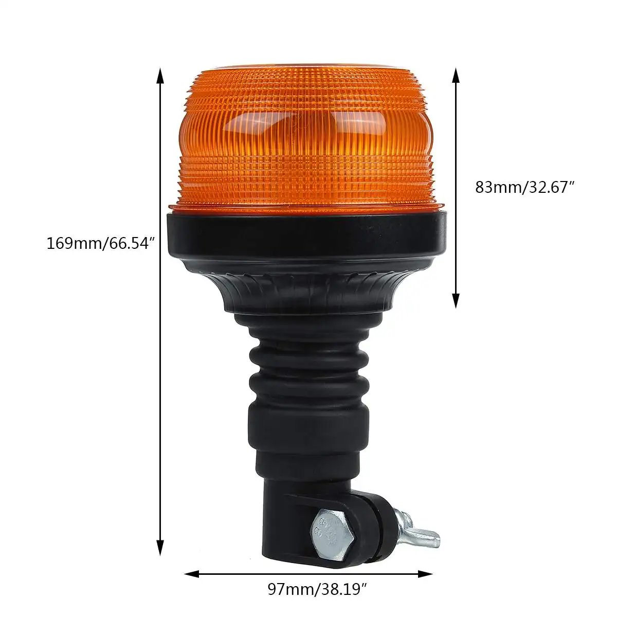 

24LED 4 Modes Flashing Warning Light Beacon Emergency Rotating Strobe Light Flexible DIN Signal Lamp for Tractor Truck School
