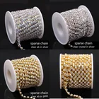 10 метров ss6810121416182838AB пришить с украшением в виде кристаллов Стразы цепь золотаяРедкие коготки цепи отделкой в виде ожерелья DIY Красота доступа