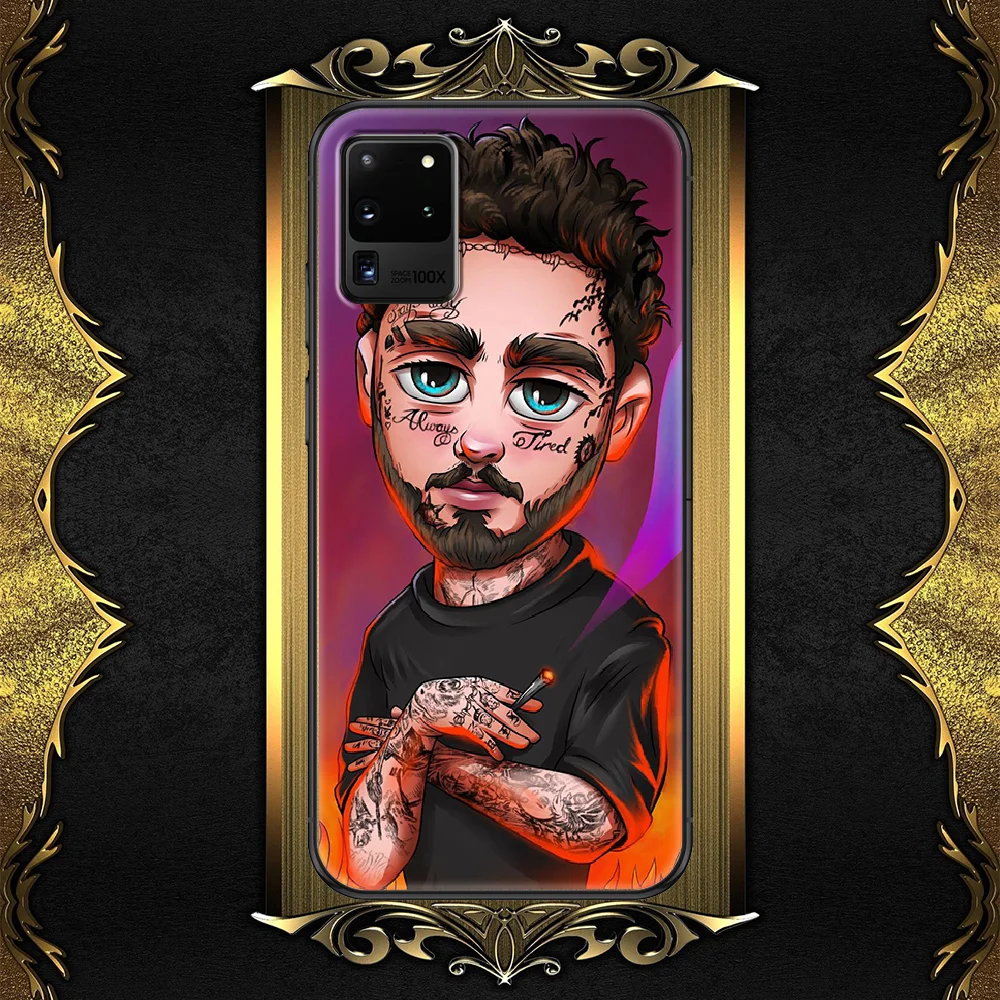 Чехол для телефона Post Malone Beerbongs Samsung Galaxy Note 4 8 9 10 20 S8 S9 S10 S10E S20 Plus UITRA Ультрачерный
